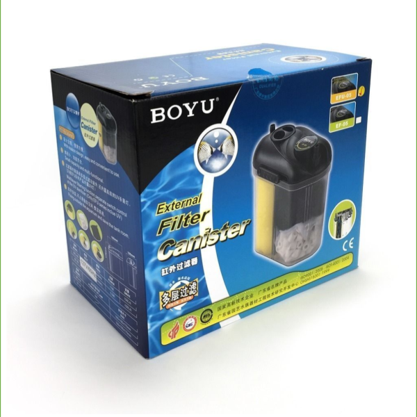 FILTRO DE CANASTA O  CANISTER  EFU-05 CON LUZ UV  150 L/H