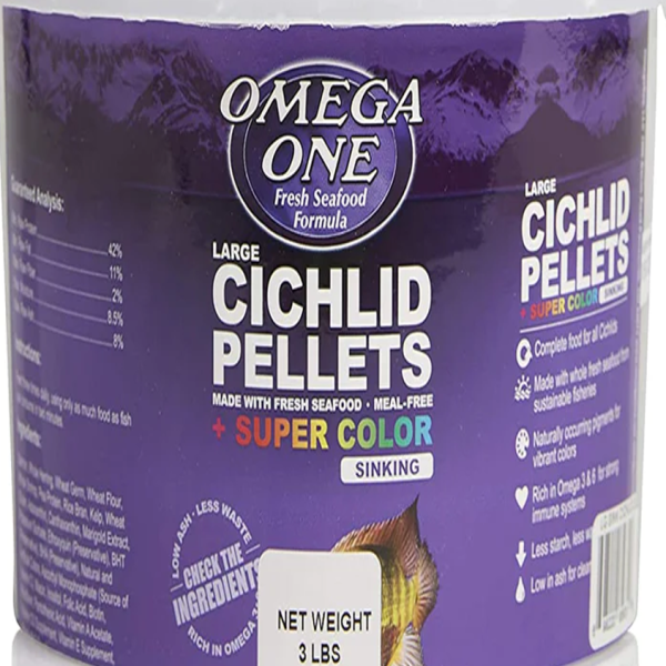 SUPER COLOR CICHLID PELLETS 3 LB-2mm/ lento descenso