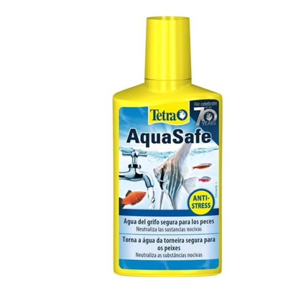 ACONDICIONADOR DE AGUA PARA ACUARIOS AQUASAFE 100 ML TETRA ANTICLORO