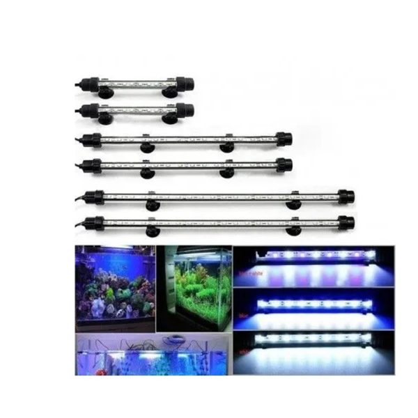 LAMPARA LED SUMERGIBLE PARA ACUARIOS T6 BLANCA AZUL DE 5W 43 CM RESUN