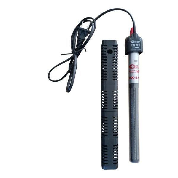 TERMOSTATO  O CALENTADOR DE AGUA DIGITAL 200W CON PROTECTOR  PLASTICO PARA ACUARIOS