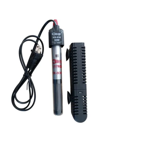 TERMOSTATO  O CALENTADOR DE AGUA DIGITAL  50W CON PROTECTOR  PLASTICO PARA ACUARIOS